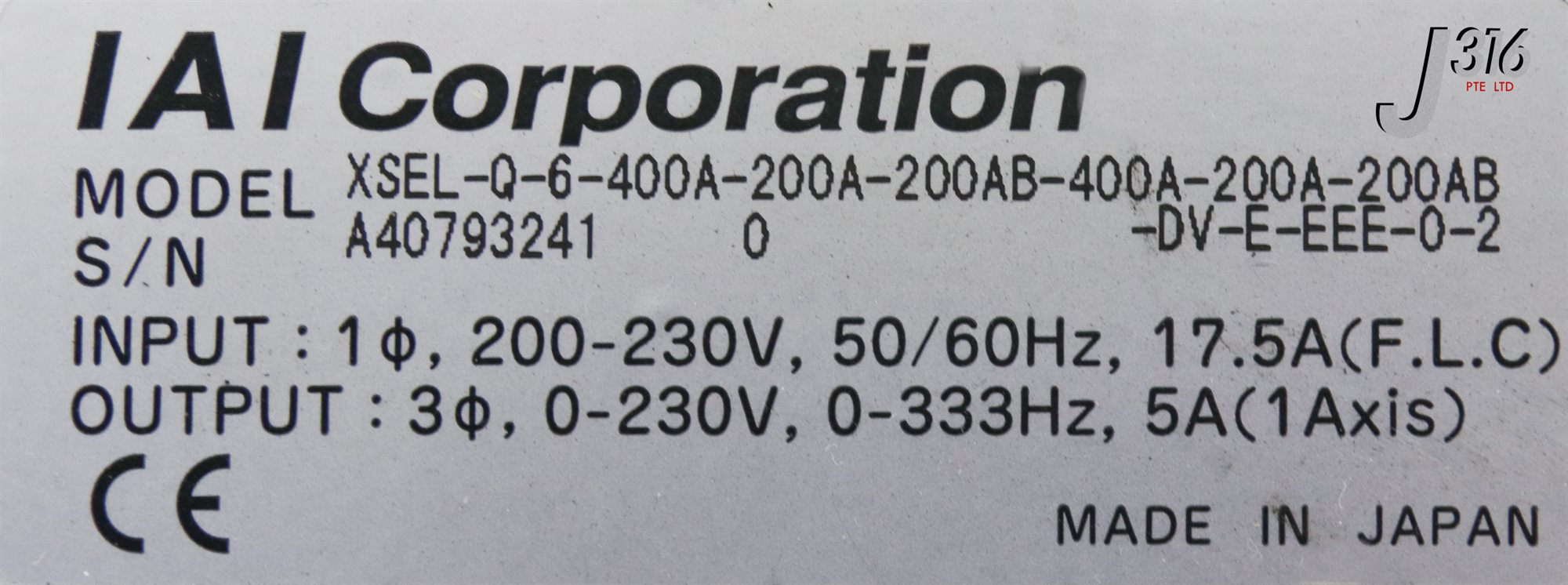 25516 IAI X-SEL CONTROLLER XSEL-Q-6-400A-200A-200AB-400A-200A